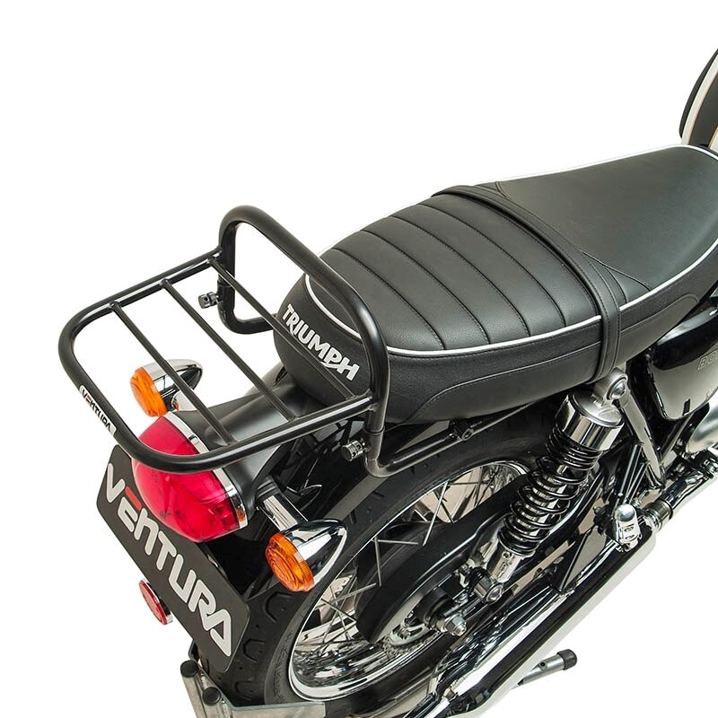 Motone Aero Parcel Rack - Stainless Steel - Universal Tank Rack - POLISHED - Triumph Bonneville, T100, Blacl, SE, Scrambler, Thruxton, T120, Street